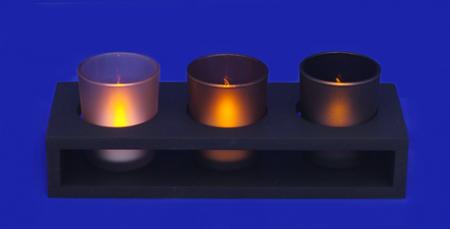 Набор подсвечников "Мерцание" со светодиодными свечами