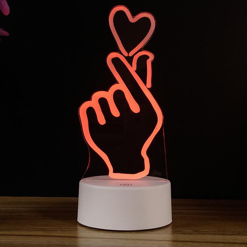 3D светильник многоцветный "Любовь" от USB