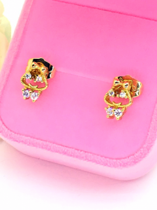 Серьги "Золотистое чудо" (белые)