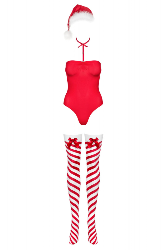 Obsessive Костюм Снегурочки игровой KISSMAS Teddy Red