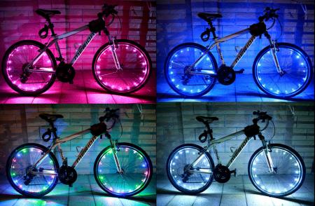 Набор разноцветных огней для колес велосипеда, мотоцикла