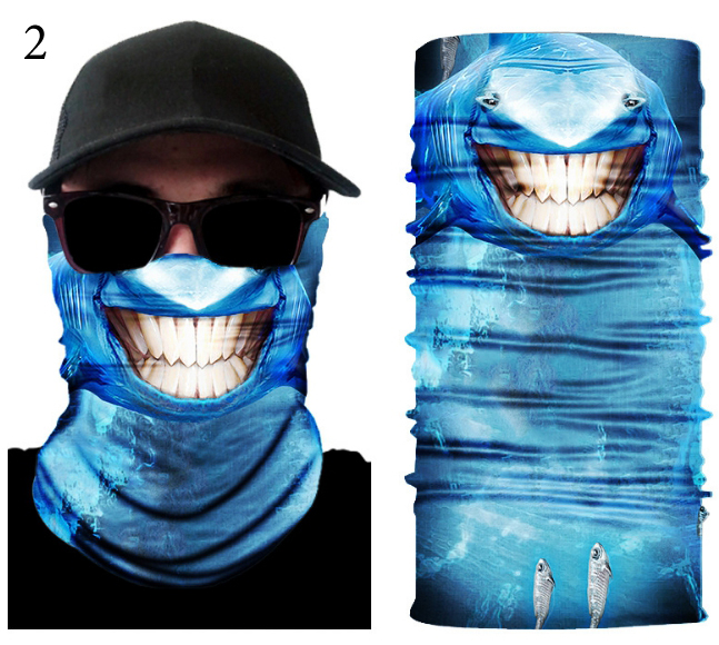 3D Мультибандана (бафф) 12 в 1 "Акула"