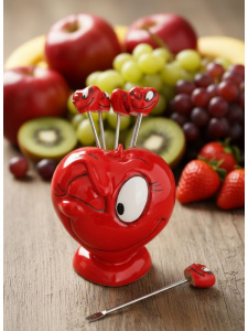 Вилочки для фруктов "Сердце-смайлик"