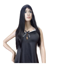 Парик черные длинные волосы, без челки