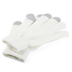 Перчатки для сенсорных экранов белые