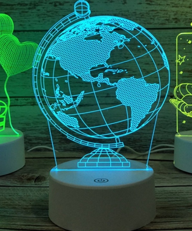 3D светильник многоцветный "Глобус" от USB