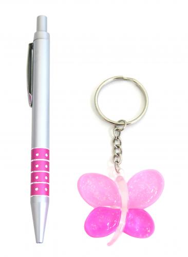 Набор подарочный: ручка и брелок "Бабочка"