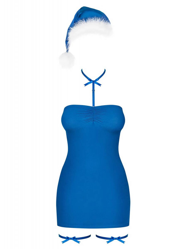 Obsessive Костюм Снегурочки игровой KISSMAS CHEMISE Blue