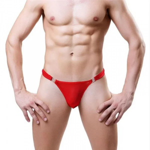Трусы мужские стринги, красные