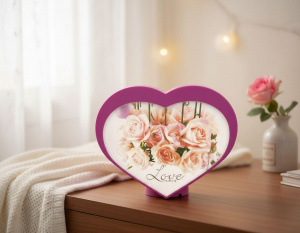 Чудо фоторамка вращающаяся "Сердце"