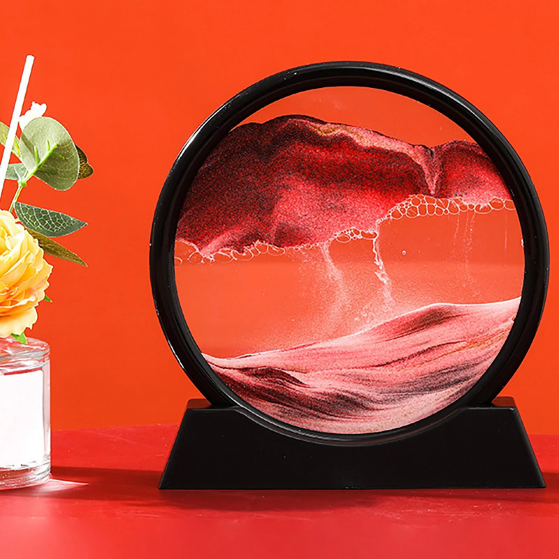 3D Антистресс - динамическая картина "Зыбучие пески", красные