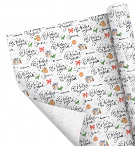 Бумага упаковочная "Новогоднее настроение", 70*100 см