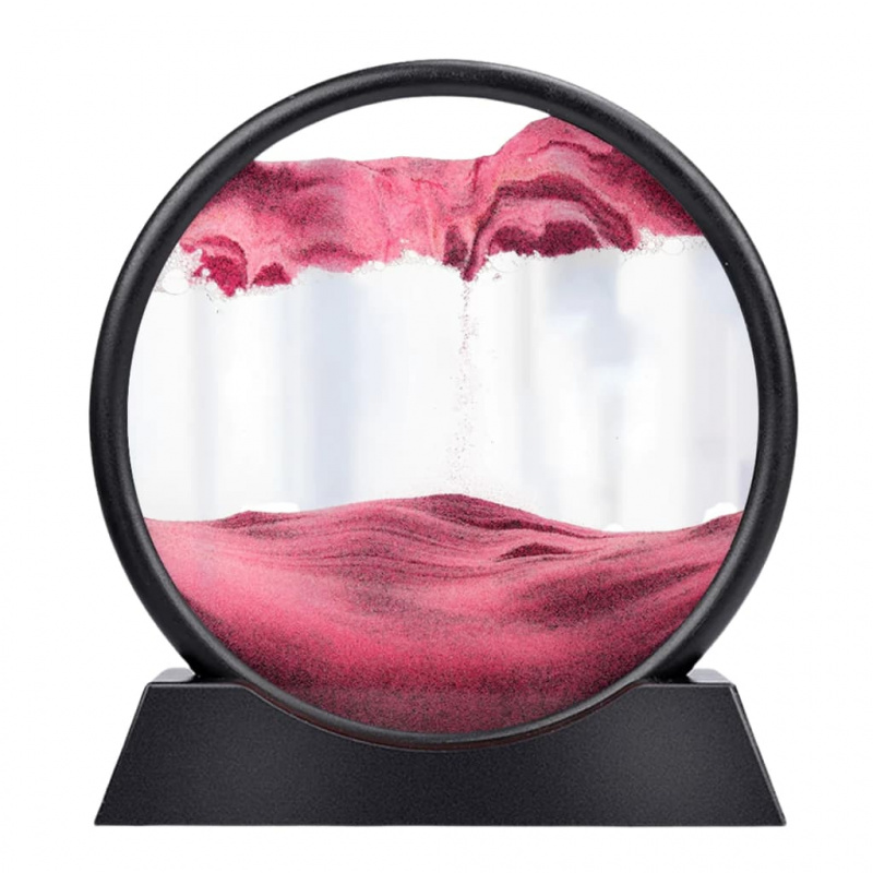 3D Антистресс - динамическая картина "Зыбучие пески", розовые 25 см