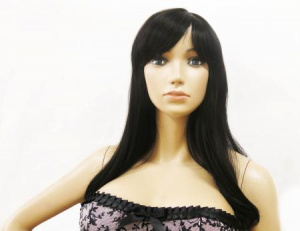 Парик прямые средней длины волосы, цвет - шоколад